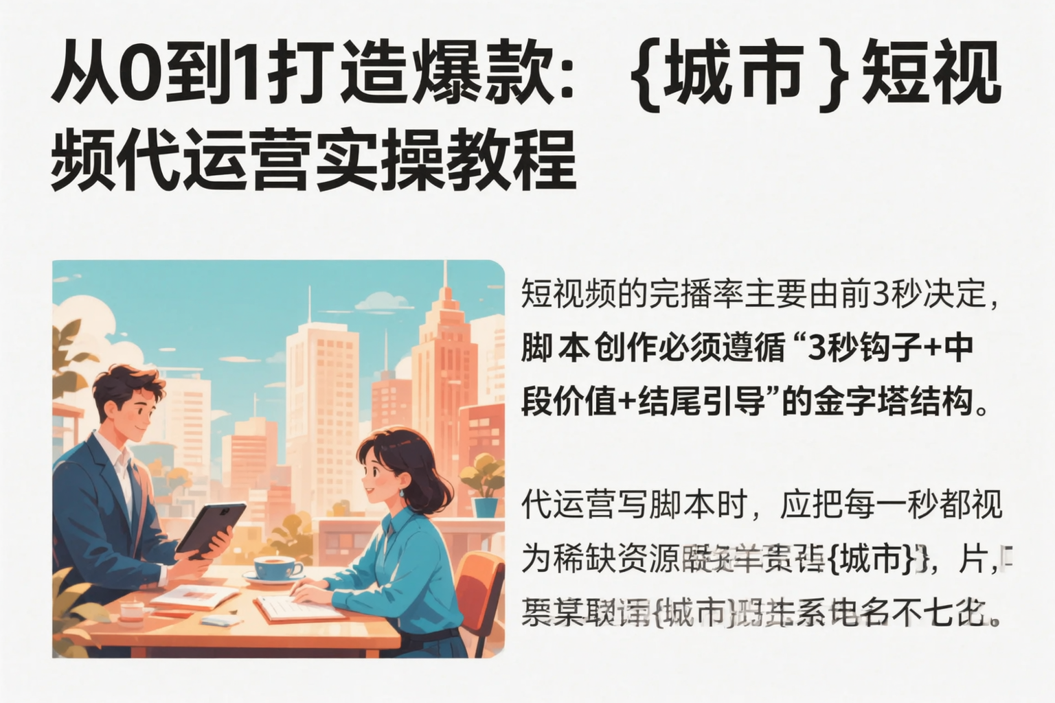 从0到1打造爆款：徐州短视频代运营实操教程