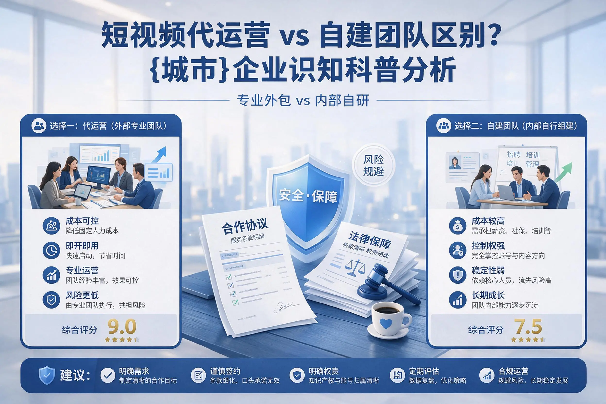 短视频代运营与自建团队区别?徐州企业认知科普分析
