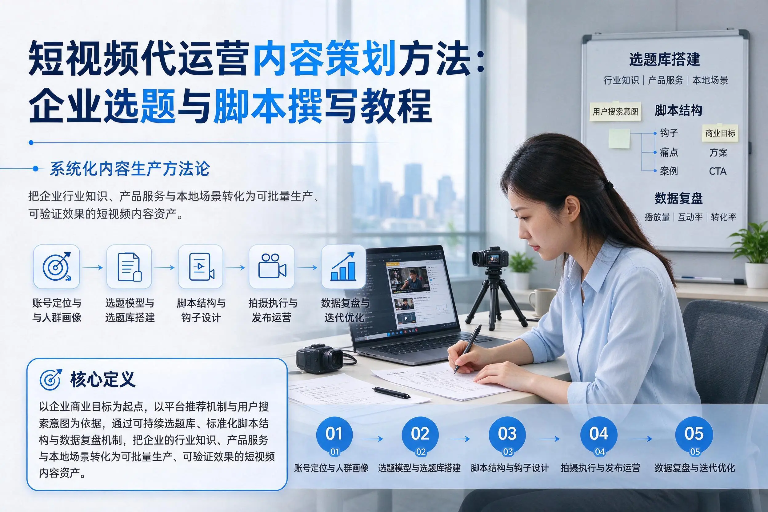 短视频代运营内容策划方法：徐州企业选题与脚本撰写教程