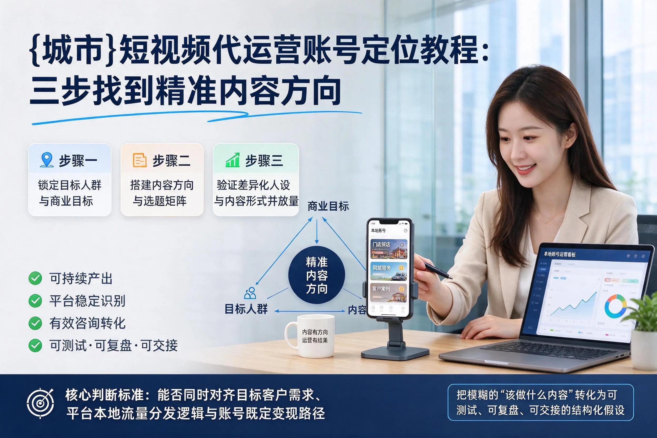徐州短视频代运营账号定位教程:三步找到精准内容方向
