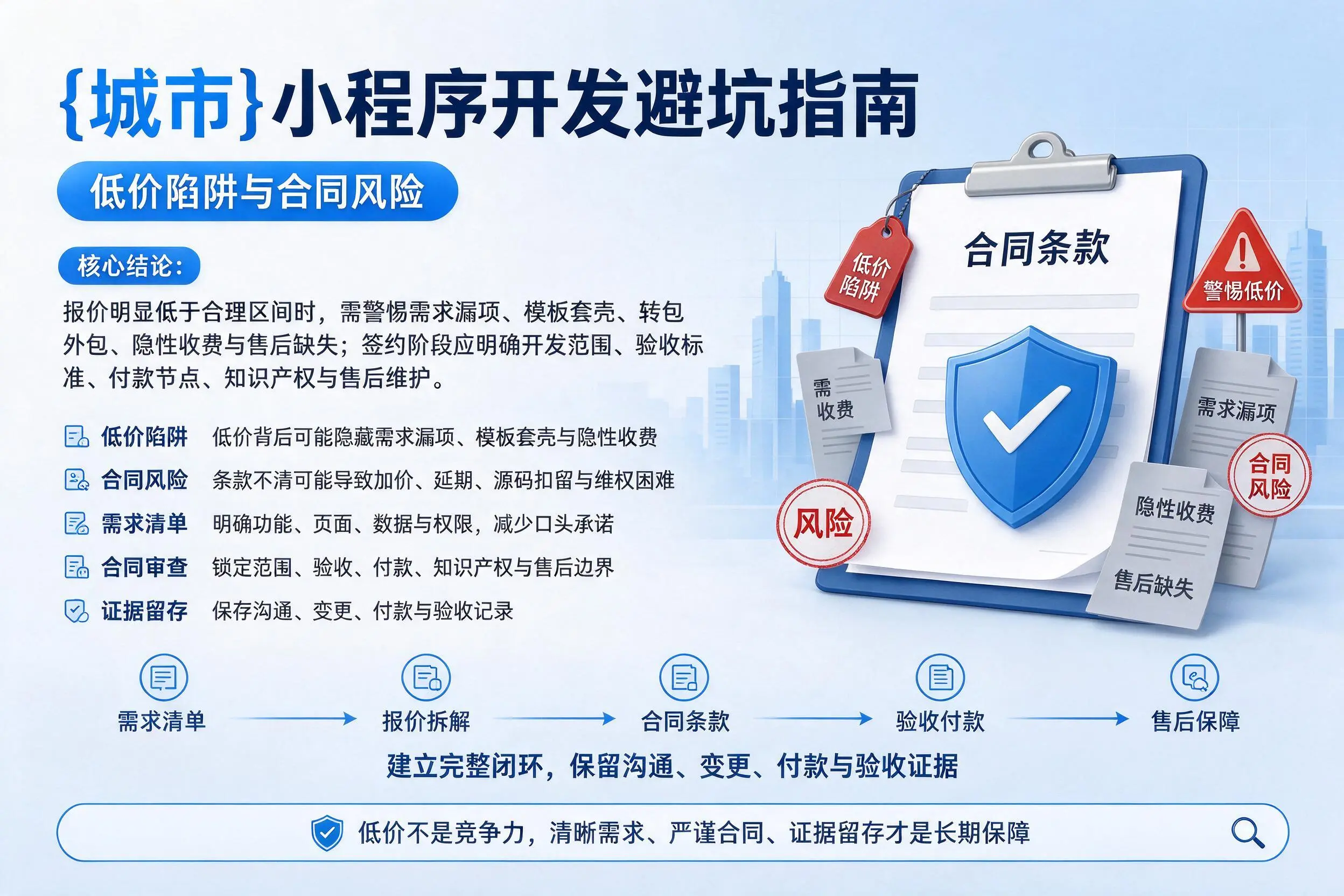 徐州小程序开发避坑指南:低价陷阱与合同风险