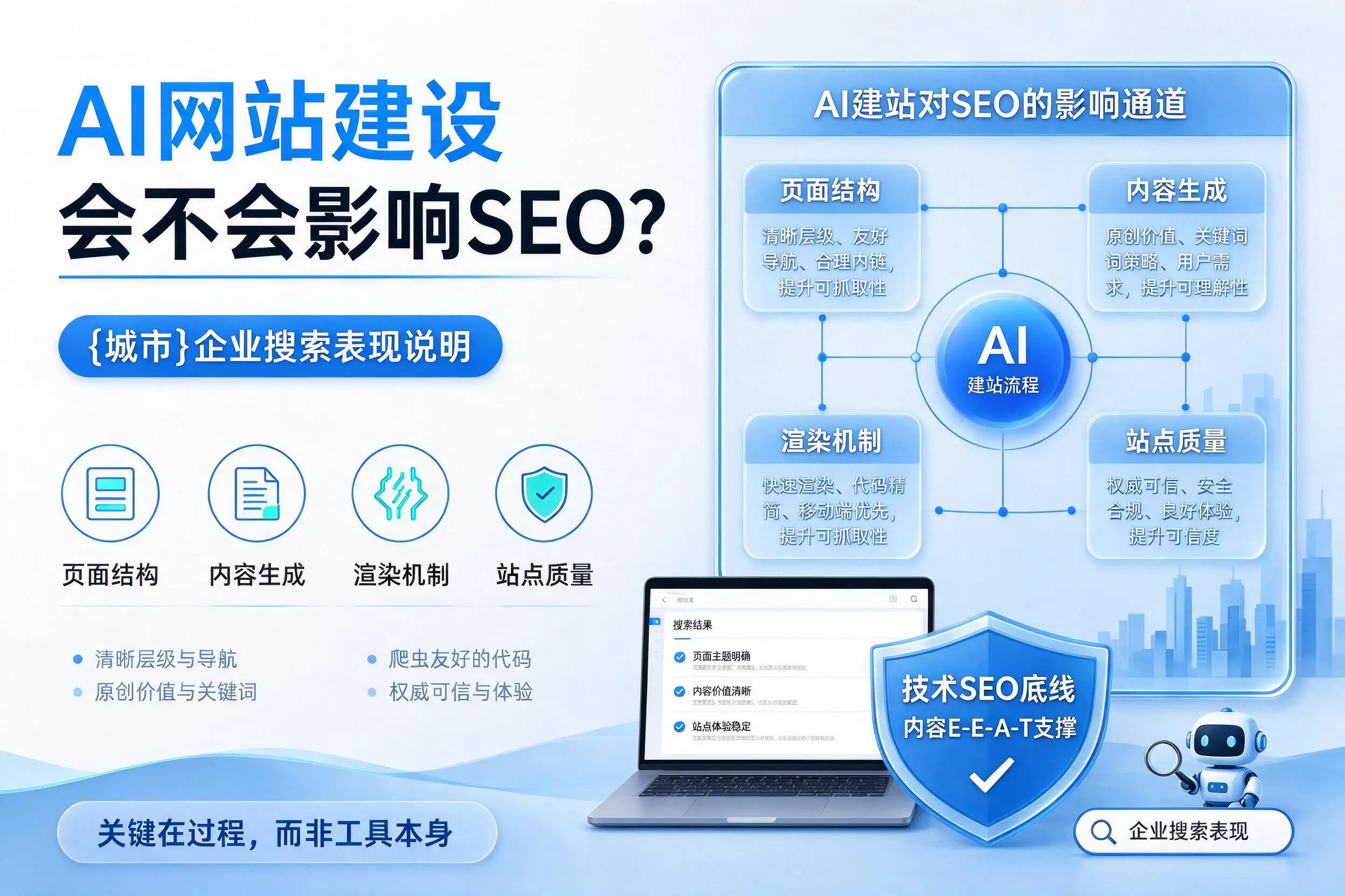 AI网站建设会不会影响SEO?徐州企业搜索表现说明