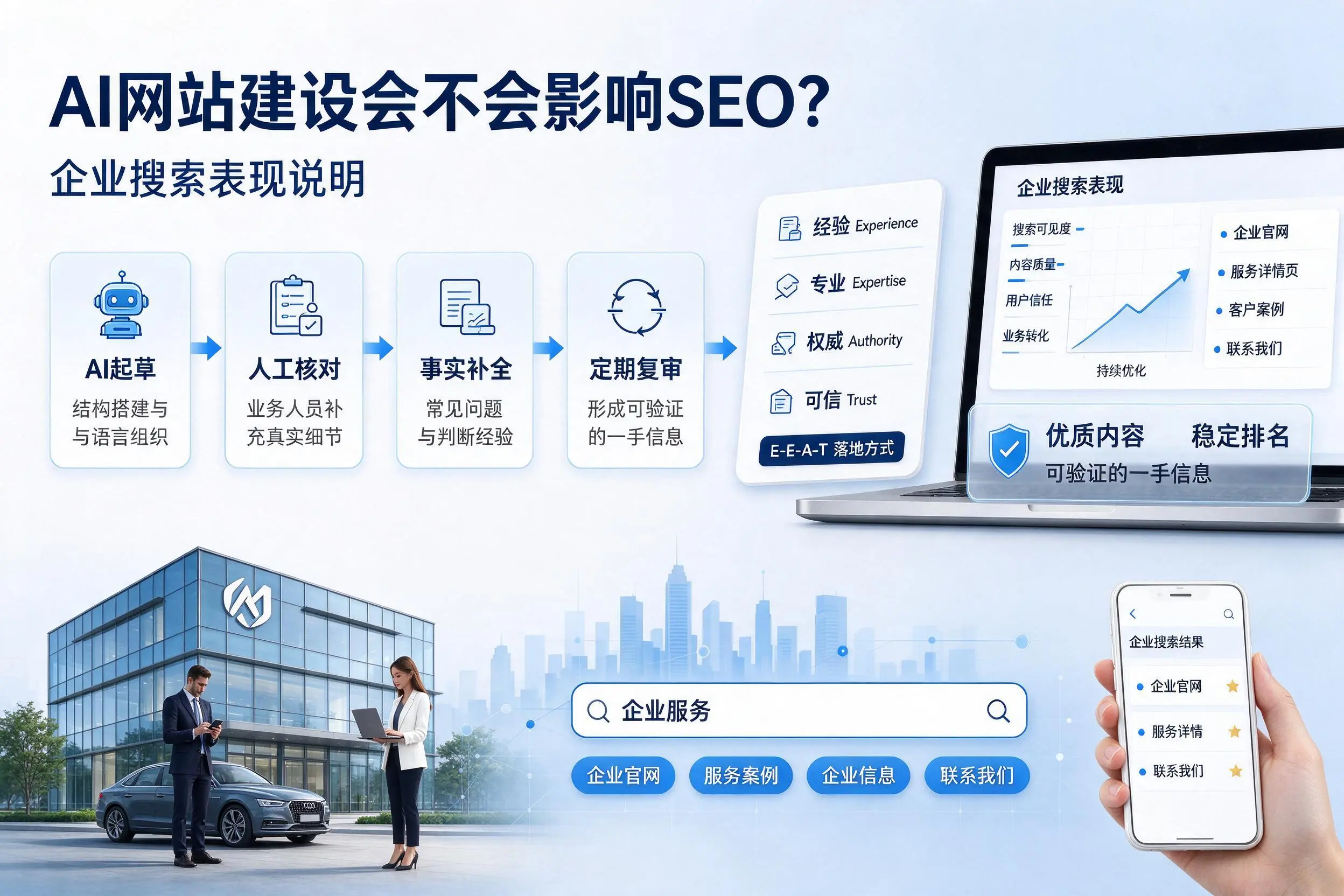 AI网站建设会不会影响SEO?徐州企业搜索表现说明