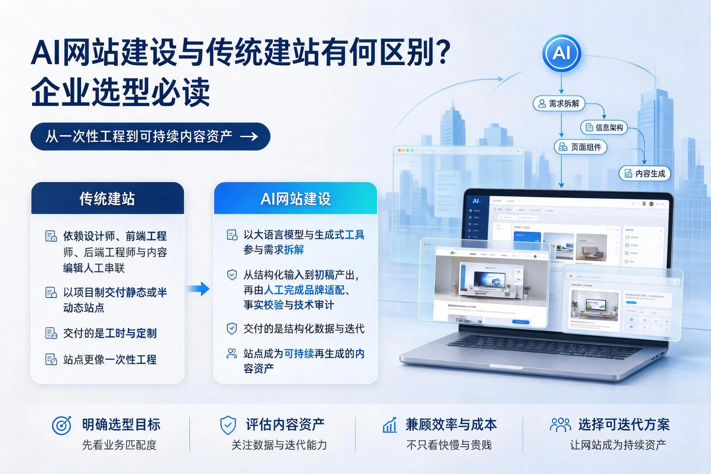 AI网站建设与传统建站有何区别?徐州企业选型必读