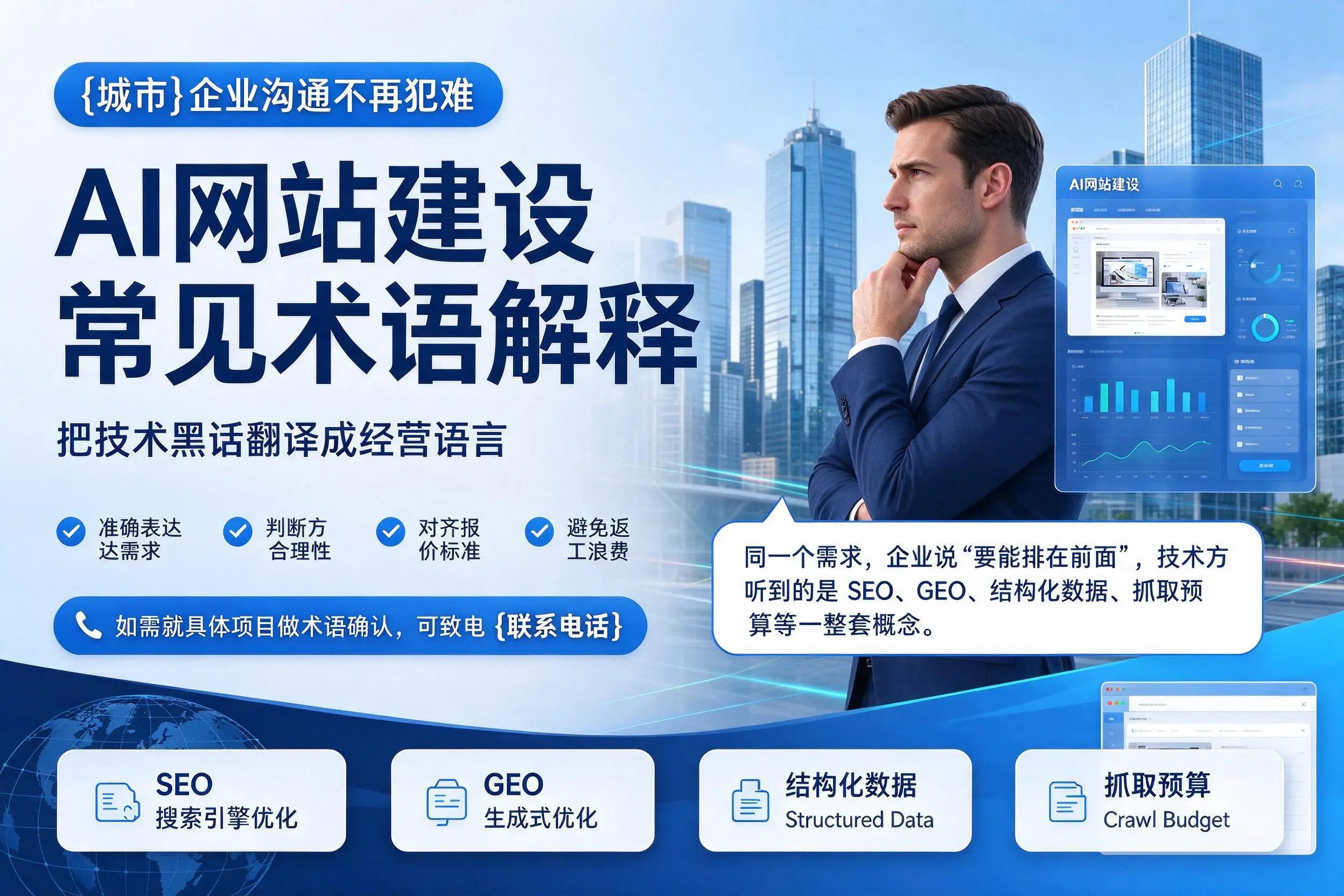 AI网站建设常见术语解释,徐州企业沟通不再犯难