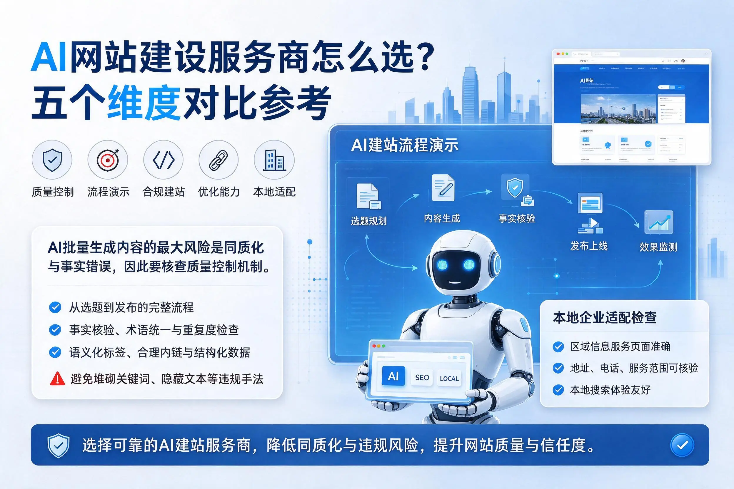 徐州AI网站建设服务商怎么选?五个维度对比参考