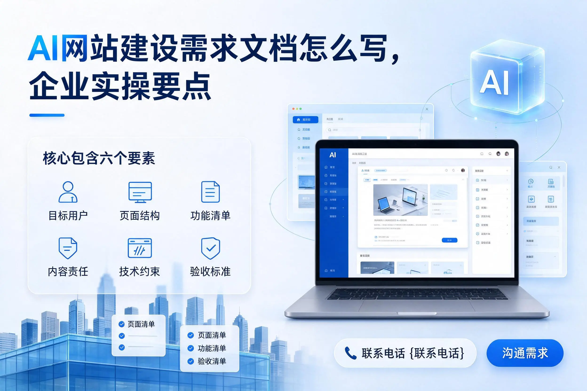 AI网站建设需求文档怎么写，徐州企业实操要点