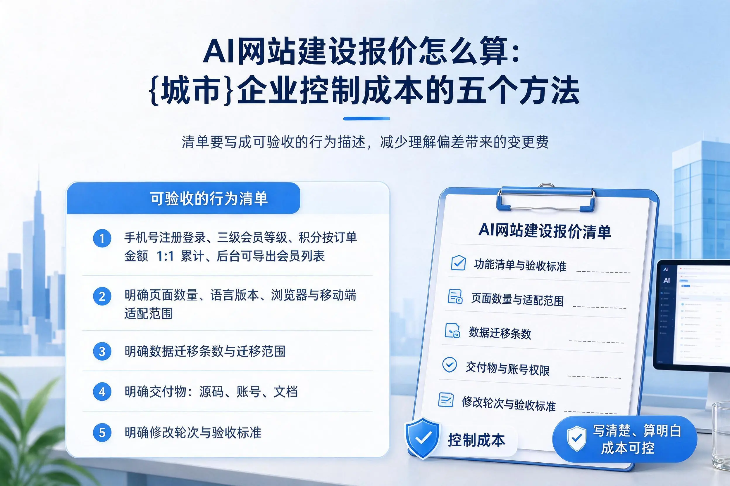 AI网站建设报价怎么算:徐州企业控制成本的五个方法